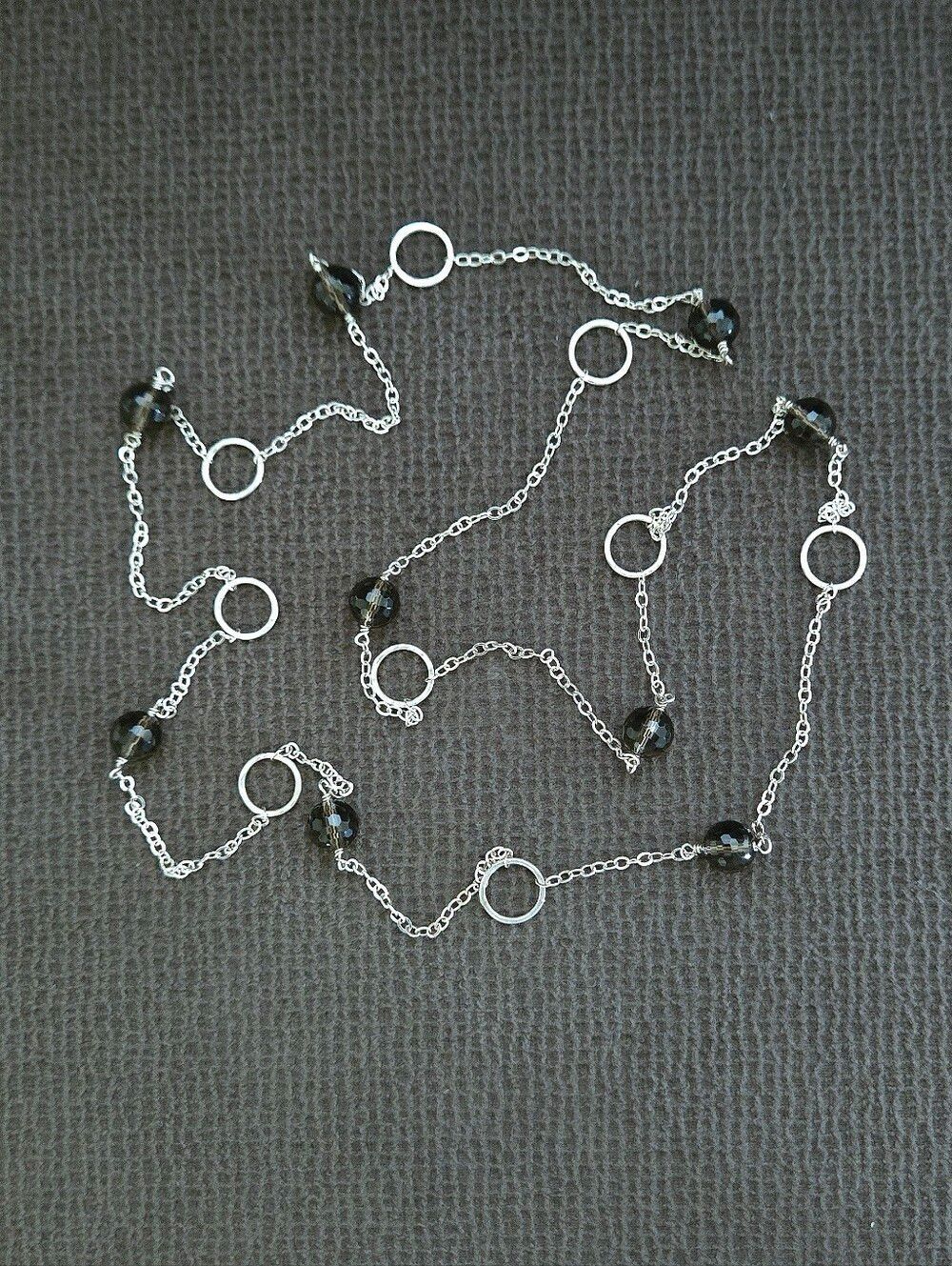 Stationary Smoky🔥 Quartz Long Necklace - NWOT